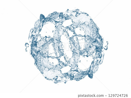 Illustration of abstract blue splashes Illustration of abstract blue splashes 129724726