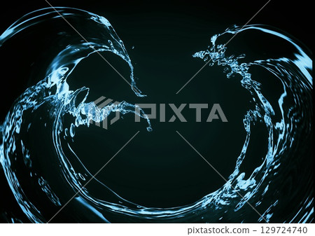 Blue splashes background Blue splashes background 129724740