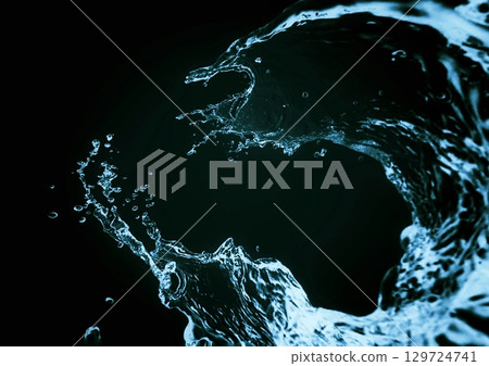 Blue splashes background Blue splashes background 129724741