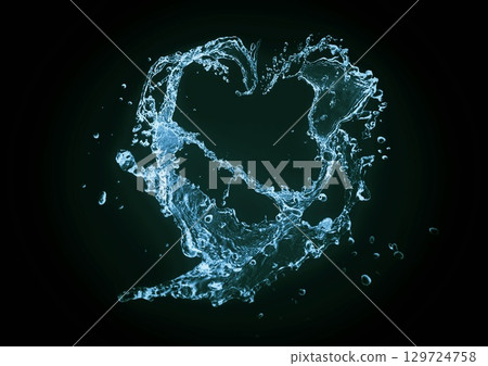 Abstract blue splashes and black background Abstract blue splashes and black background 129724758