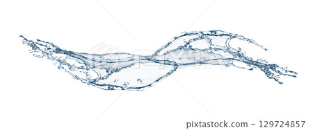 Illustration of abstract blue splashes 129724857