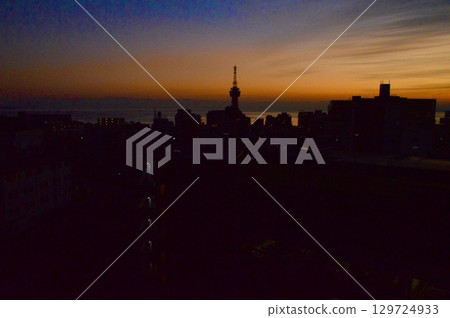 夕陽與剪影（大分縣別府市別府站西口/站前町） 129724933
