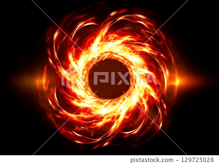 Illustration of a radially spreading flame vortex Illustration of a radially spreading flame vortex 129725028
