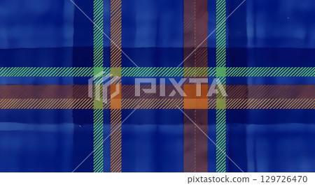 格紋圖案背景材料。檢查織物紋理印花設計 129726470