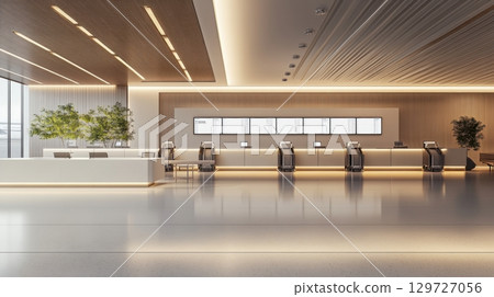 Modern Minimalist Reception Area Design 129727056