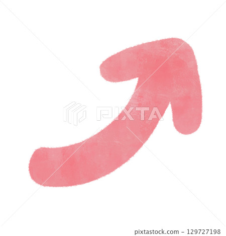 簡單的水彩紅色箭頭插圖 129727198
