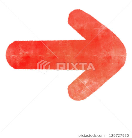 Simple watercolor style red directional arrow illustration Simple watercolor style red directional arrow illustration 129727920