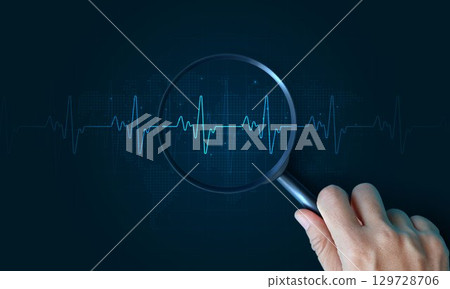 Heart pulse and heartbeat. world heart day. health care medical focus heartbeat for checking the function of the patient heart. modern simple design for medical apps, websites and hospital. Heart pulse and heartbeat. world heart day. health care medical focus heartbeat for checking the function of the patient heart. modern simple design for medical apps, websites and hospital. 129728706