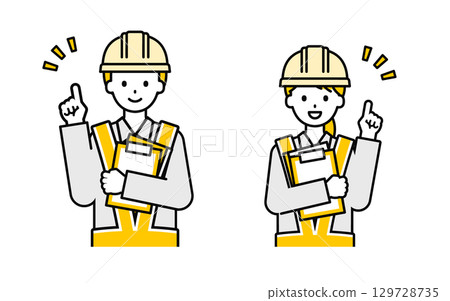 Simple traffic control officer male and female_awareness 129728735