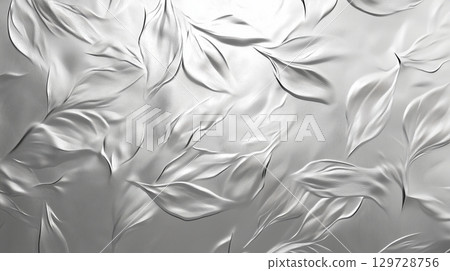 Silver luxury paper textured abstract shiny pattern wallpaper background 129728756