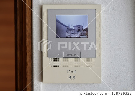 帶顯示器的對講機顯示無人視頻 129729322