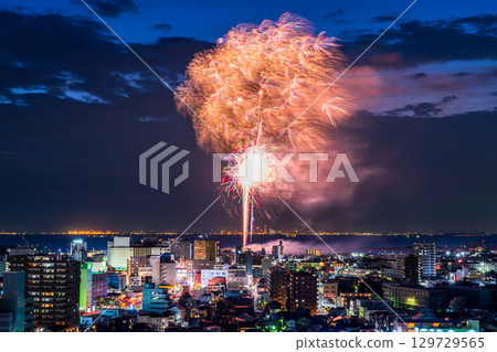 <Chiba Prefecture> Kisarazu Port Festival Fireworks Display 129729565