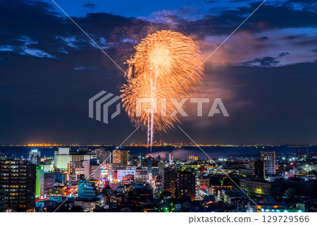<Chiba Prefecture> Kisarazu Port Festival Fireworks Display 129729566