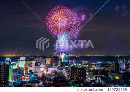 <Chiba Prefecture> Kisarazu Port Festival Fireworks Display <Chiba Prefecture> Kisarazu Port Festival Fireworks Display 129729589