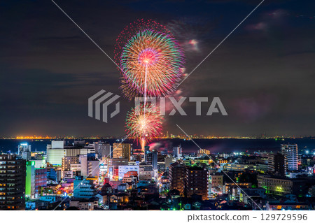 <Chiba Prefecture> Kisarazu Port Festival Fireworks Display 129729596
