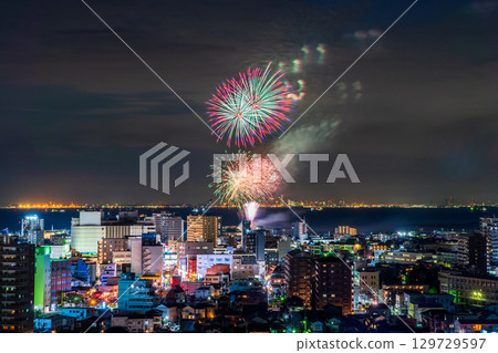 <Chiba Prefecture> Kisarazu Port Festival Fireworks Display 129729597
