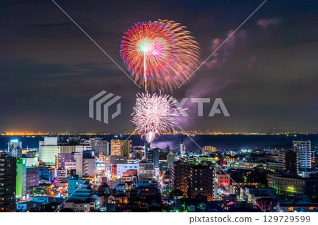 <Chiba Prefecture> Kisarazu Port Festival Fireworks Display 129729599