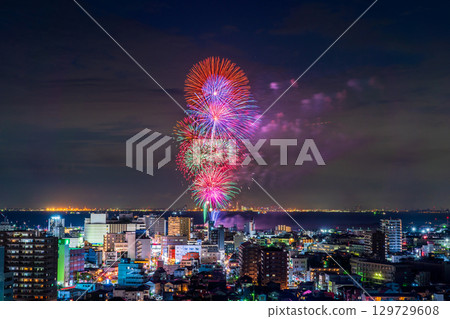 <Chiba Prefecture> Kisarazu Port Festival Fireworks Display <Chiba Prefecture> Kisarazu Port Festival Fireworks Display 129729608