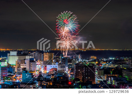 <Chiba Prefecture> Kisarazu Port Festival Fireworks Display 129729636