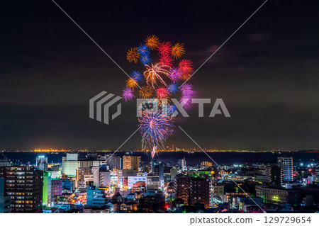 <Chiba Prefecture> Kisarazu Port Festival Fireworks Display 129729654