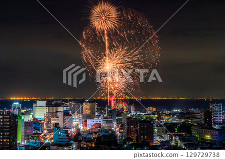 <Chiba Prefecture> Kisarazu Port Festival Fireworks Display 129729738