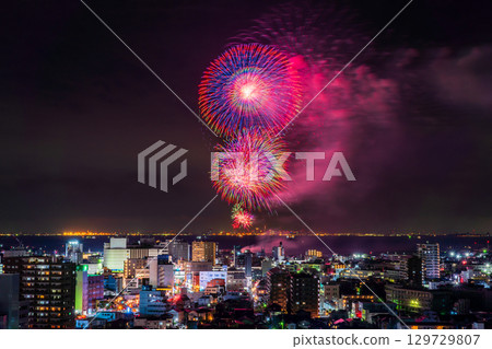 <Chiba Prefecture> Kisarazu Port Festival Fireworks Display 129729807