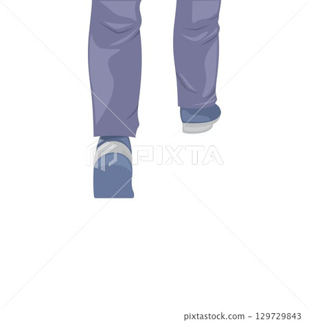 foot walking vector illustration element design 129729843