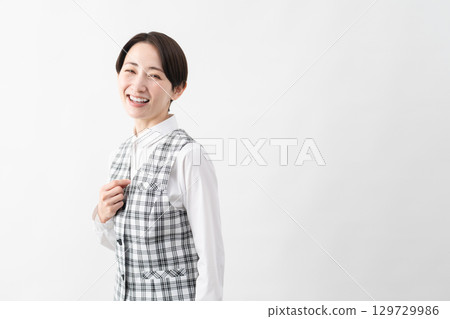 Young woman in office uniform Business image 129729986