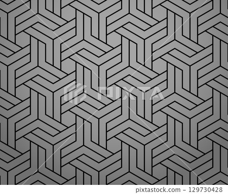 Abstract geometric pattern with stripes, lines. Seamless vector background. Gray and black ornament. Simple lattice graphic design Abstract geometric pattern with stripes, lines. Seamless vector background. Gray and black ornament. Simple lattice graphic design 129730428