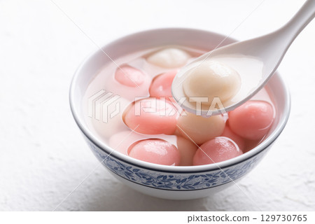 Tangyuan (Chinese sweet dumpling), Glutinous rice ball in syrup, Tangyuan (Chinese sweet dumpling), Glutinous rice ball in syrup, 129730765