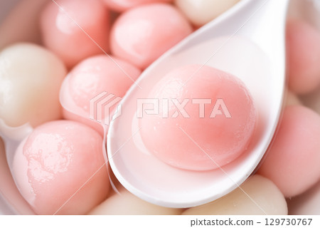 Tangyuan (Chinese sweet dumpling), Glutinous rice ball in syrup, Tangyuan (Chinese sweet dumpling), Glutinous rice ball in syrup, 129730767