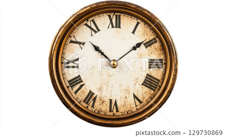 Antique Gold Roman Numeral Wall Clock Antique Gold Roman Numeral Wall Clock 129730869