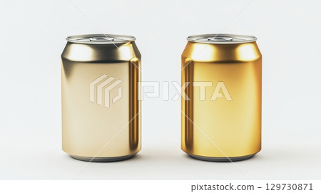 Two Metallic Cans: Gold and Light Gold Two Metallic Cans: Gold and Light Gold 129730871