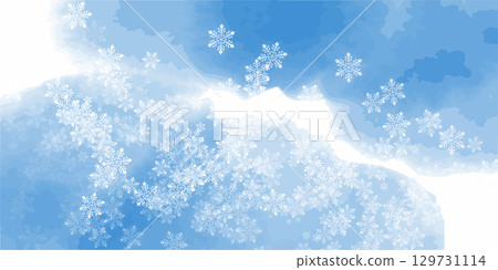 Snow Christmas winter light background 129731114