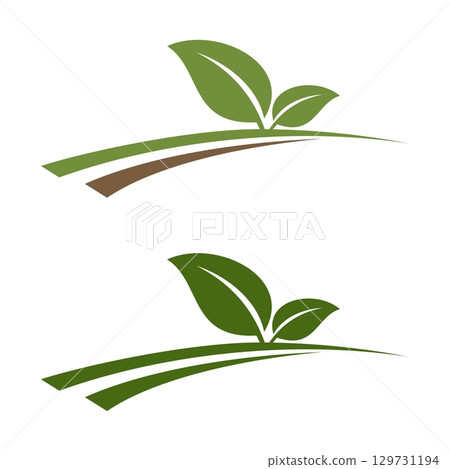 Green Leaf Growth Logo Template Illustration Design. Vector EPS 10. 129731194