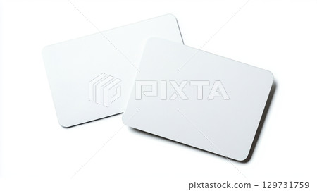 Blank White Plastic Cards 129731759