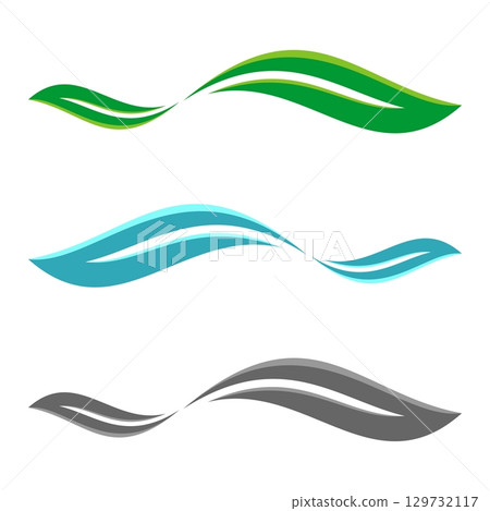 Wave Swoosh leaf Logo Template Illustration Design Illustration Design. Vector EPS 10. Wave Swoosh leaf Logo Template Illustration Design Illustration Design. Vector EPS 10. 129732117