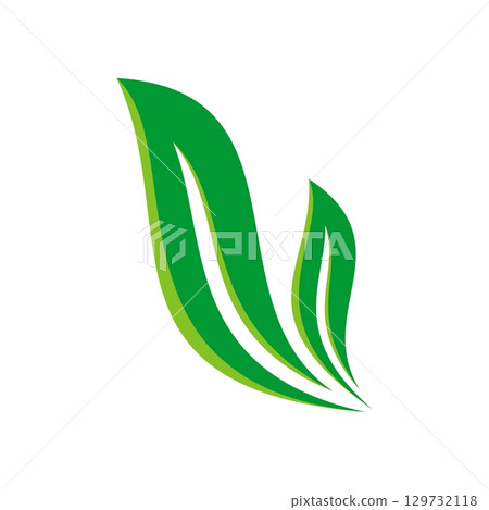 Green Leaf Ornamental Logo Template Illustration Design. Vector EPS 10. Green Leaf Ornamental Logo Template Illustration Design. Vector EPS 10. 129732118