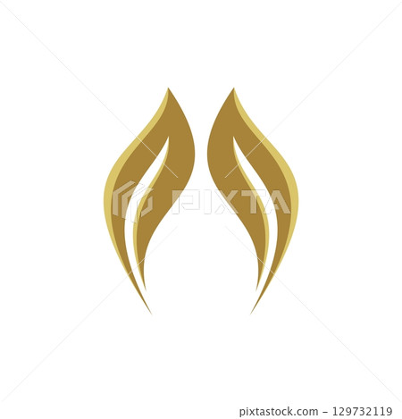Gold Leaf Ornamental Logo Template Illustration Design Illustration Design. Vector EPS 10. Gold Leaf Ornamental Logo Template Illustration Design Illustration Design. Vector EPS 10. 129732119
