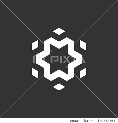 Abstract Monochrome Star Logo Template Illustration Design Illustration Design. Vector EPS 10. Abstract Monochrome Star Logo Template Illustration Design Illustration Design. Vector EPS 10. 129732164