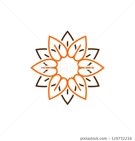 Orange Petals Flower Logo Template Illustration Design EPS 10 Orange Petals Flower Logo Template Illustration Design EPS 10 129732216