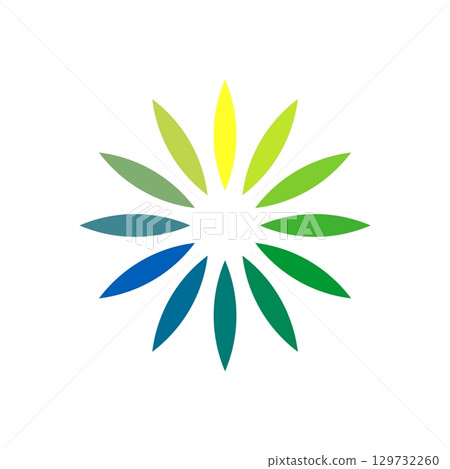 Colorful Sun Flower Logo Template Illustration Design. Vector EPS 10. 129732260