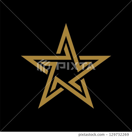 Gold Star vector Logo Template Illustration Design. Vector EPS 10. Gold Star vector Logo Template Illustration Design. Vector EPS 10. 129732269