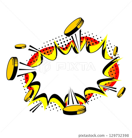 Vintage Speech Bubble Vector Illustration Template Illustration Design. Vector EPS 10. 129732398