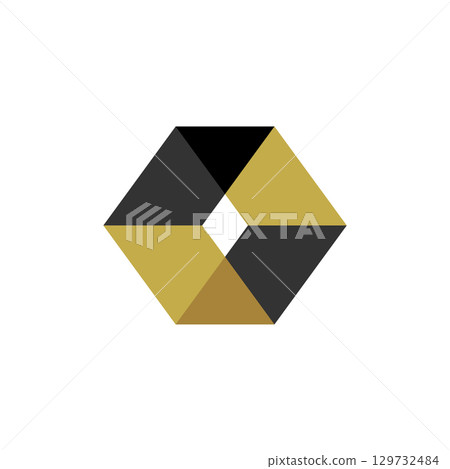 Gold Box Packaging Logo Template Illustration Design. 129732484