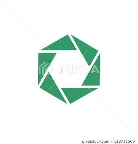 Diaphragm lens photography vector Logo Template Illustration 129732509