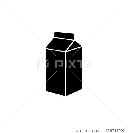 milk carton silhouette icon for beverage packaging and dairy themes milk carton silhouette icon for beverage packaging and dairy themes 129733002