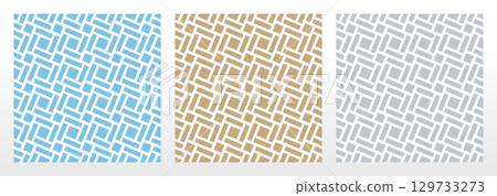 Set of abstract geometric patterns. Seamless vector backgrounds. Colored ornaments Graphic modern patterns Simple lattice graphic design 129733273