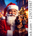 臘腸狗和聖誕老人 臘腸狗和聖誕老人 129733987