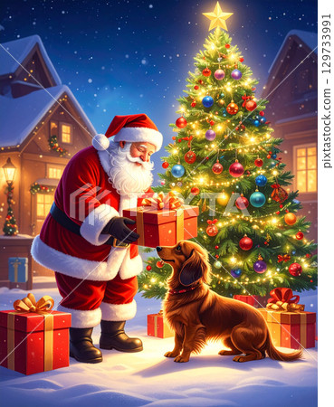 臘腸狗和聖誕老人 臘腸狗和聖誕老人 129733991